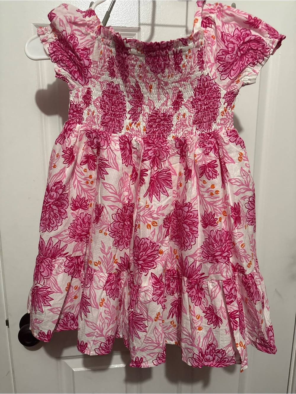 Joie Pink Floral Smocked Dress